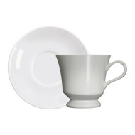 Xicara 190ml Para Chá Capri Com Pires Porcelana Germer